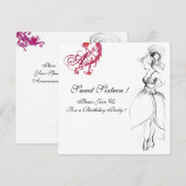 ZET SIXTEEN PARTIJMONOGRAM, rood zwart-wit Kaart (Voorkant / Achterkant)