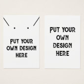 Zet uw eigen ontwerp ketting oorbellen Display Kaa Visitekaartje (Voorkant /achterkant)