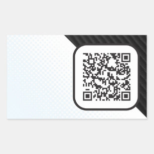 Zet uw Scannable QR code op deze Rechthoekige Sticker