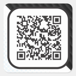 Zet uw Scannable QR code op deze Vierkante Sticker
