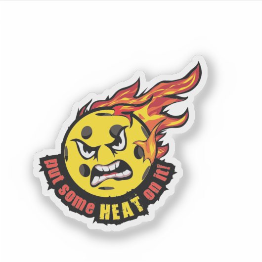 Zet wat warmte op het pickleball Sticker (Voorkant)