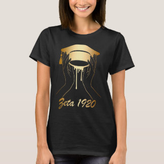 Zeta 1920 Afrikaans-Amerikaanse historische zwarte T-shirt