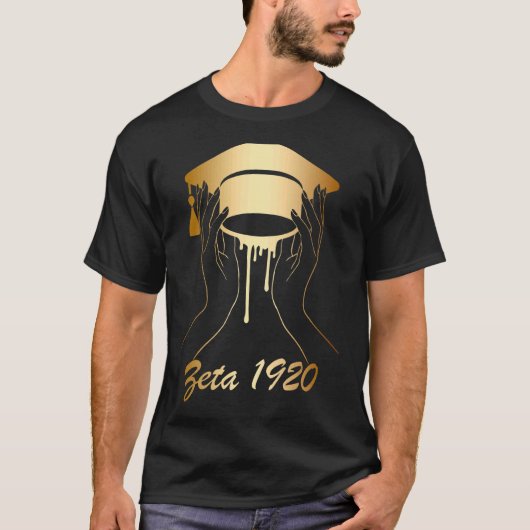 Zeta 1920 Afrikaans-Amerikaanse historische zwarte T-shirt (Voorkant)