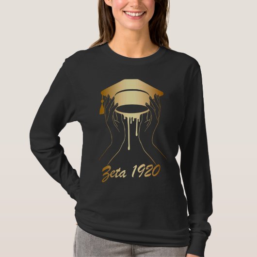 Zeta 1920 Afrikaans-Amerikaanse historische zwarte T-shirt (Voorkant)