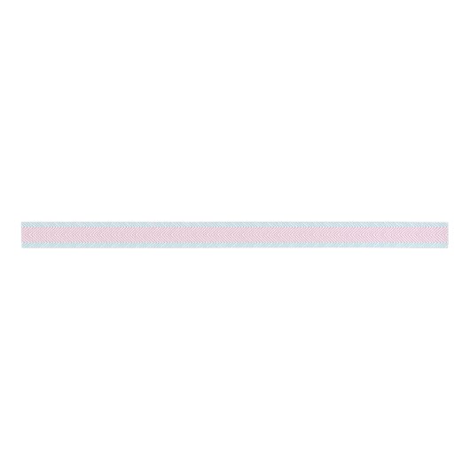 Zeta Chevron Stripe in Pink and Aqua Grosgrain Lint (Voorkant)