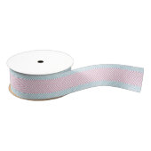 Zeta Chevron Stripe in Pink and Aqua Grosgrain Lint (Spoel)