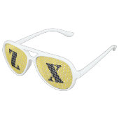 Zeta Chi Party Shades Aviator Zonnebril (Gekanteld)