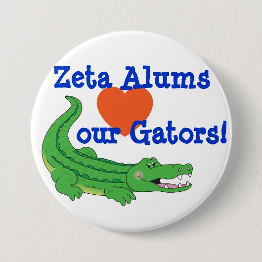 Zeta houdt van de Gators pin Ronde Button 7,6 Cm (Voorkant)