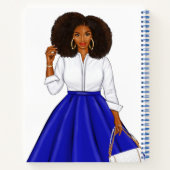 Zeta Phi Beta geïnspireerd spirrood Notitieboek (Achterkant)