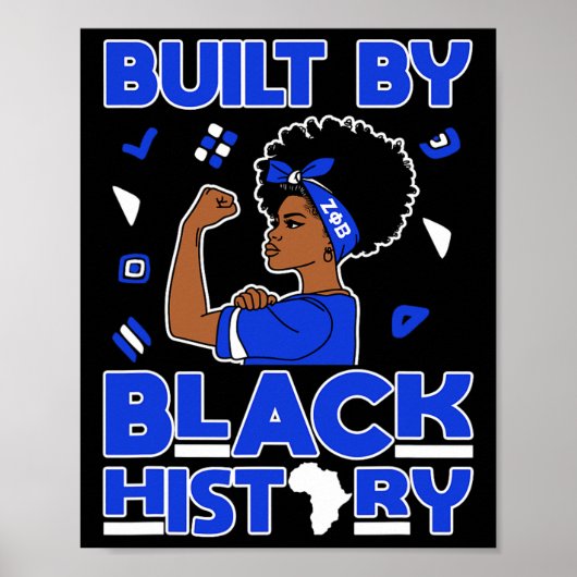 Zeta Phi Beta Sorority Black Queen Pride Melanin A Poster (Voorkant)