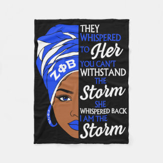 Zeta Phi Beta Sorority Black Women Pride Melanin A Fleece Deken