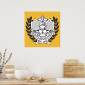 Zeta Zeta Zeta Frathood Crest - Kleur Poster (Keuken)