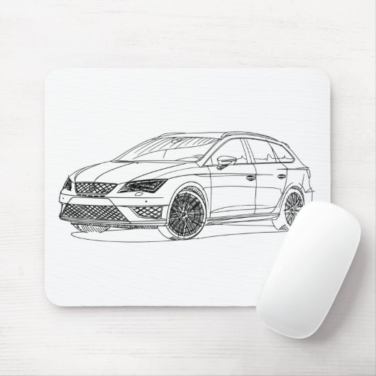 Zetel LeonST Cupra 2015 Muismat (Met muis)