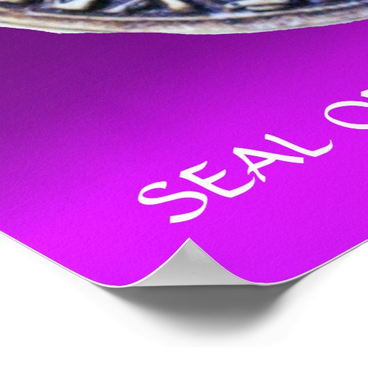 ZETEL VAN DE KNIGHTS-paarse TEMPLAR Poster (Hoek)