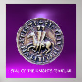 ZETEL VAN DE KNIGHTS-paarse TEMPLAR Poster (Voorkant)