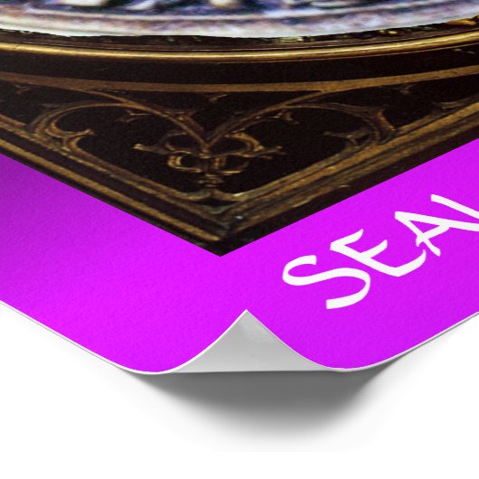 ZETEL VAN DE KNIGHTS-paarse TEMPLAR Poster (Hoek)