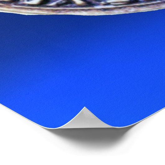 ZETEL VAN DE KNIGHTS-TEMPLAR donkergem blauw Poster (Hoek)