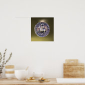 ZETEL VAN DE KNIGHTS TEMPLAR grijs Poster (Keuken)
