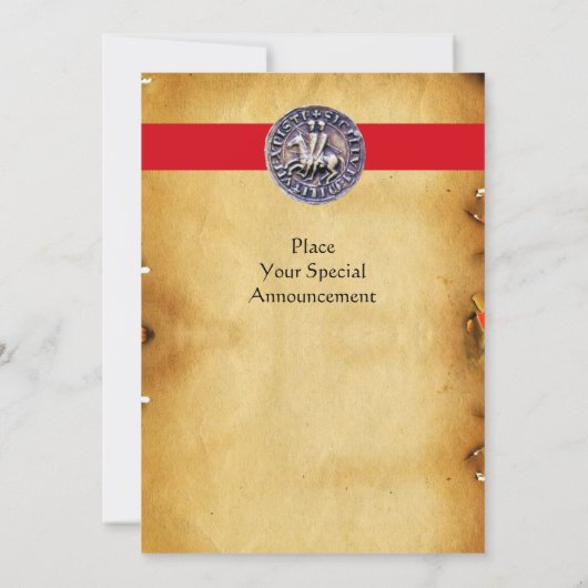 ZETEL VAN DE KNIGHTS TEMPLAR, Monogram PLAATS Kaart (Achterkant)