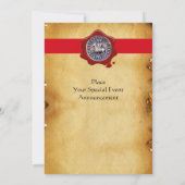 ZETEL VAN DE KNIGHTS-TEMPLAR, Monogram rode was, s Kaart (Achterkant)