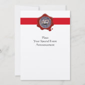 ZETEL VAN DE KNIGHTS-TEMPLAR, Monogram rode was, s Kaart (Achterkant)