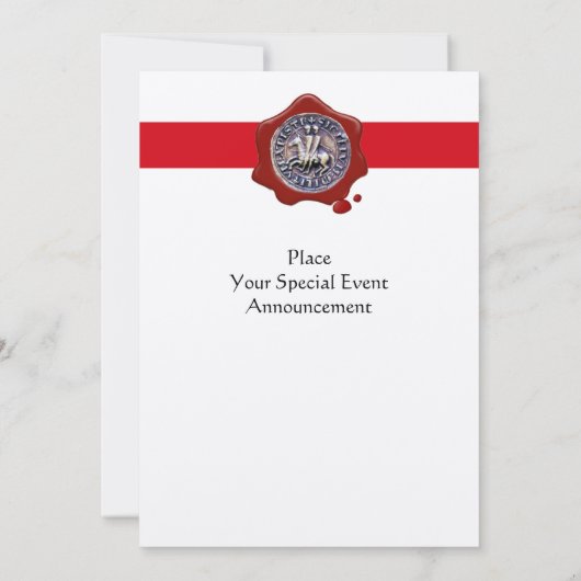 ZETEL VAN DE KNIGHTS-TEMPLAR, Monogram rode was, s Kaart (Achterkant)