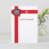 ZETEL VAN DE KNIGHTS-TEMPLAR, Monogram rode was, s Kaart (Staand voorkant)