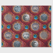 ZETEL VAN DE KNIGHTS TEMPLAR Red Blue Pareltjes Cadeaupapier (Vlak)