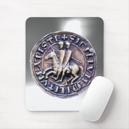 ZETEL VAN DE KNIGHTS-TEMPLAR wit Muismat (Met muis)