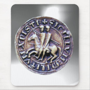 ZETEL VAN DE KNIGHTS-TEMPLAR wit Muismat