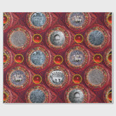 ZETEL VAN DE Pareltjes VAN KNIGHTS TEMPLAR Red Rub Cadeaupapier (Vlak)