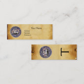 ZETEL VAN HET PLAATS VAN KNIGHTS TEMPLAR MONOGRAM MINI VISITEKAARTJE (Voorkant / Achterkant)