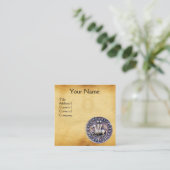 ZETEL VAN HET PLAATS VAN KNIGHTS TEMPLAR MONOGRAM VIERKANTE VISITEKAARTJE (Staand voorkant)