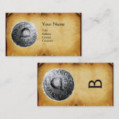 ZETEL VAN HET PLAATS VAN KNIGHTS TEMPLAR MONOGRAM VISITEKAARTJE (Voorkant / Achterkant)