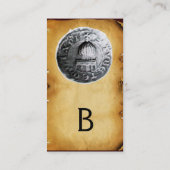 ZETEL VAN HET PLAATS VAN KNIGHTS TEMPLAR MONOGRAM VISITEKAARTJE (Achterkant)