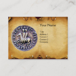 ZETEL VAN HET PLAATS VAN KNIGHTS TEMPLAR MONOGRAM VISITEKAARTJE