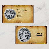 ZETEL VAN HET PLAATS VAN KNIGHTS TEMPLAR MONOGRAM VISITEKAARTJE (Voorkant / Achterkant)