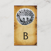 ZETEL VAN HET PLAATS VAN KNIGHTS TEMPLAR MONOGRAM VISITEKAARTJE (Achterkant)