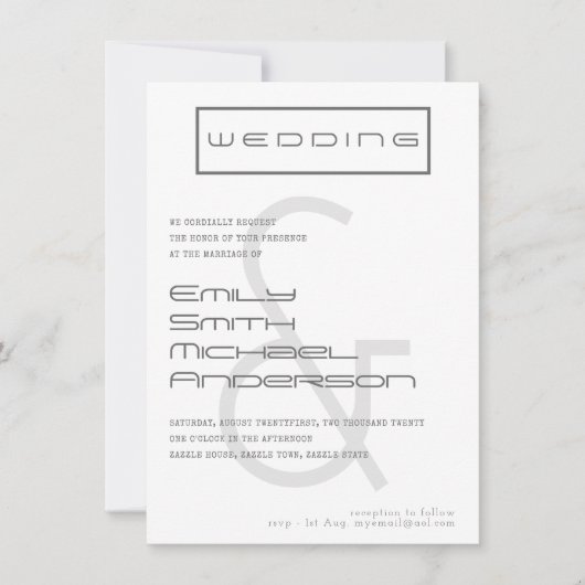 Zetsel AMPERSAND Vetletter PHOTO Trouw Uitnodiging (Voorkant)