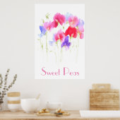 ZETTEN PEAS WATERVERF STIJLE POSTER (Keuken)