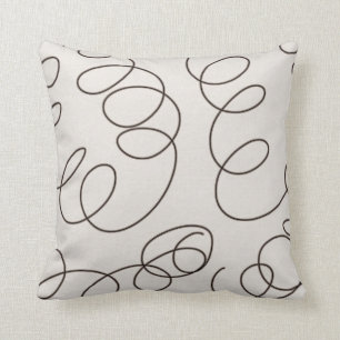 zeugen met een bruine decoratieve doodle kussen