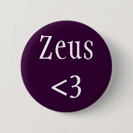 Zeus <3 Koning van het Griekse Pantheon Ronde Button 5,7 Cm