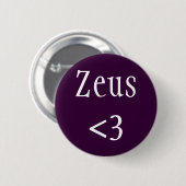 Zeus <3 Koning van het Griekse Pantheon Ronde Button 5,7 Cm (Voorkant /achterkant)
