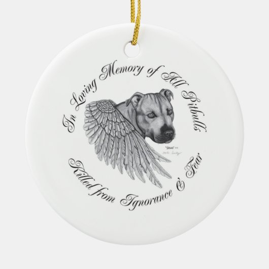 Zeus angel keramisch ornament (Voorkant)