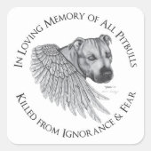 Zeus angel vierkante sticker (Voorkant)