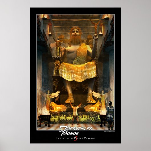 Zeus beeld bij Olympia Poster (Voorkant)