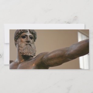 Zeus bronze standbeeld in Athene Griekenland