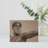 Zeus bronze standbeeld in Athene Griekenland Briefkaart (Staand voorkant)