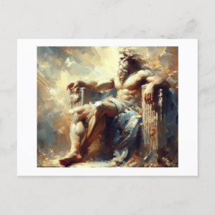 Zeus, de Griekse God van allen, Briefkaart