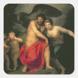 Zeus en Hera op de berg Ida, 1775 Vierkante Sticker